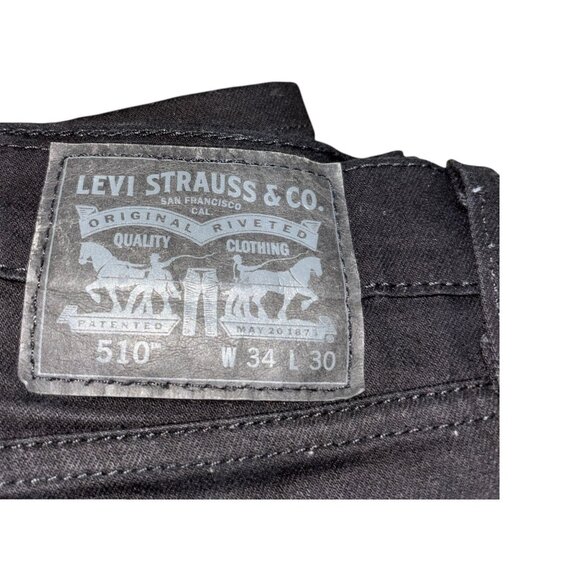 Levi's 510 Men's 36x25 Black Wash Denim Jeans - Picture 5 of 5
